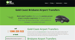 Desktop Screenshot of blacklabeltransfers.com.au