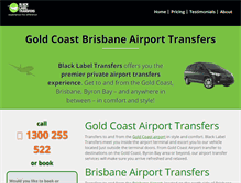 Tablet Screenshot of blacklabeltransfers.com.au